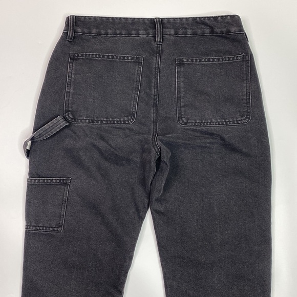 No Boundaries Black Paint Splatter Straight Leg Denim Carpenter Jeans 32x32 - Picture 5 of 12